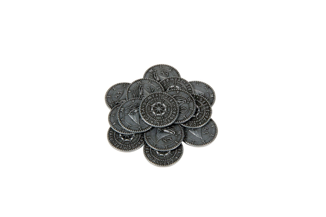 Pirate Ships Themed Gaming Coins - Small 20mm (15-Pack)