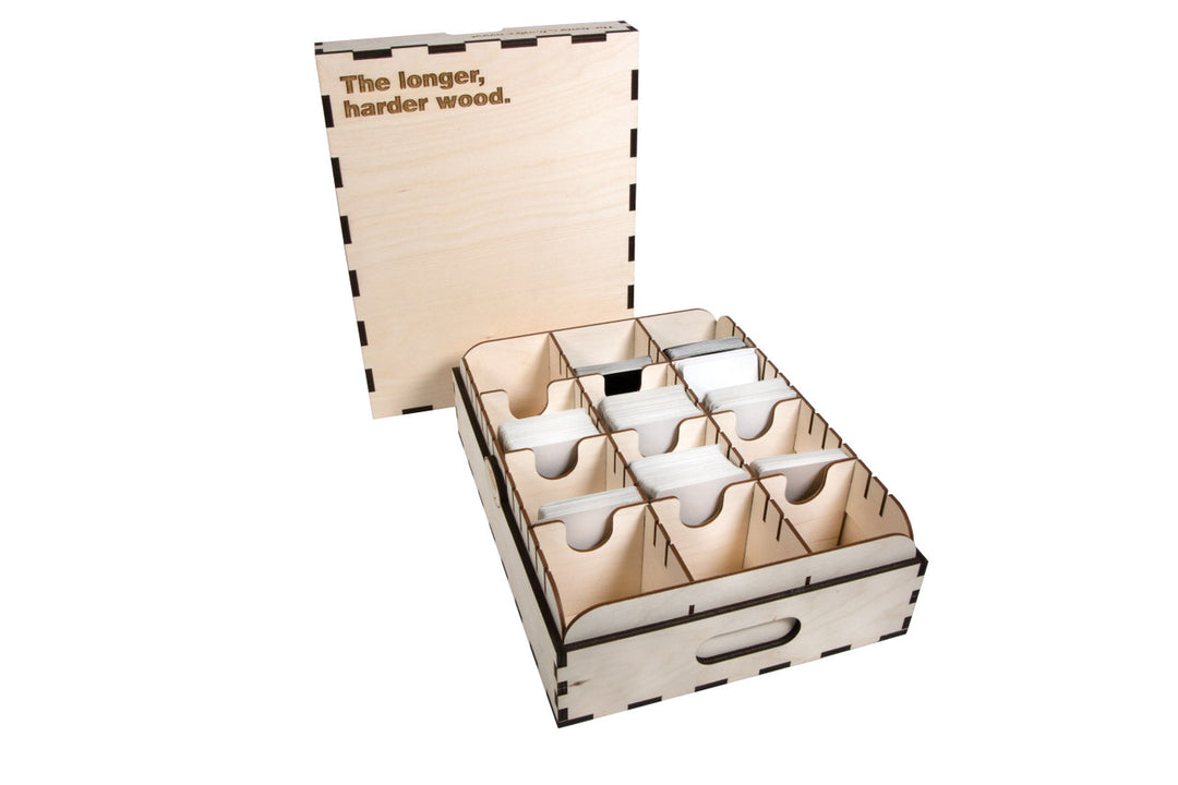 High Capacity Card Case -3 Row- Engraved -The Longer, Harder Wood
