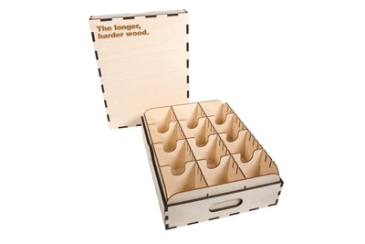High Capacity Card Case -3 Row- Engraved -The Longer, Harder Wood