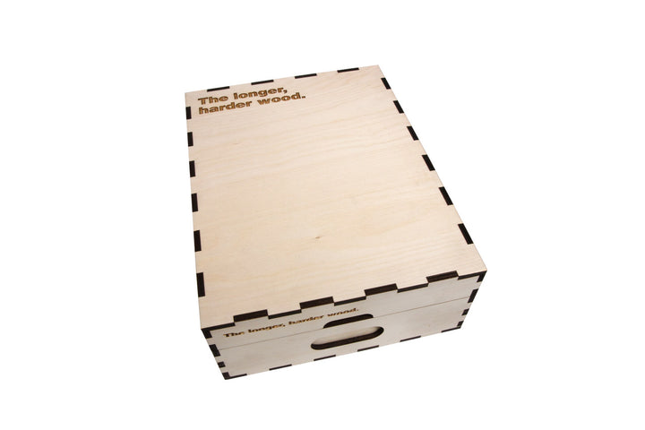 High Capacity Card Case -3 Row- Engraved -The Longer, Harder Wood