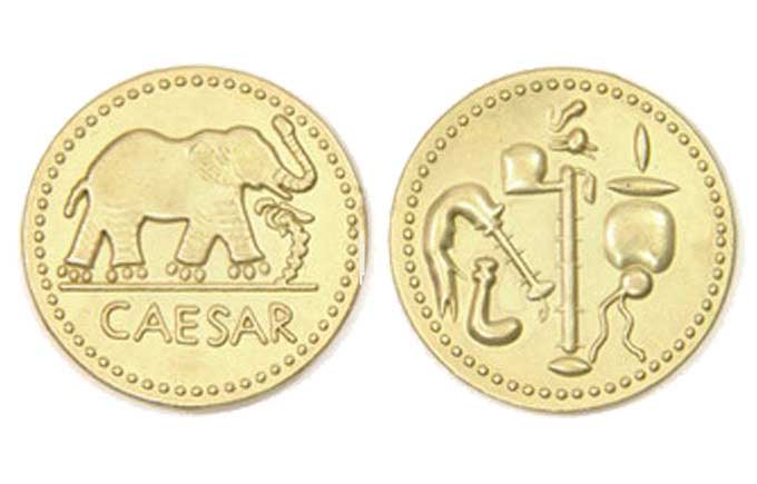 Roman Themed Gaming Coins - Jumbo 35mm (6-Pack)