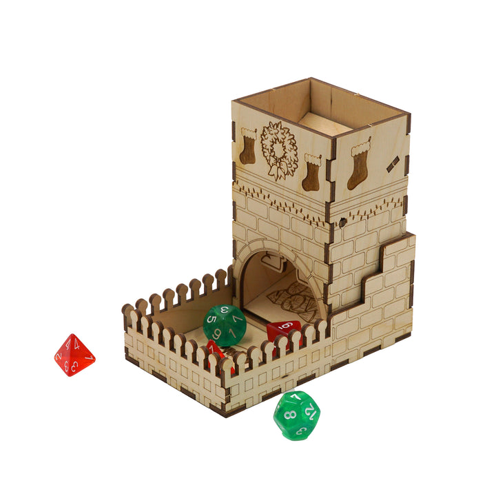 Holiday Dice Tower - Stuck Santa