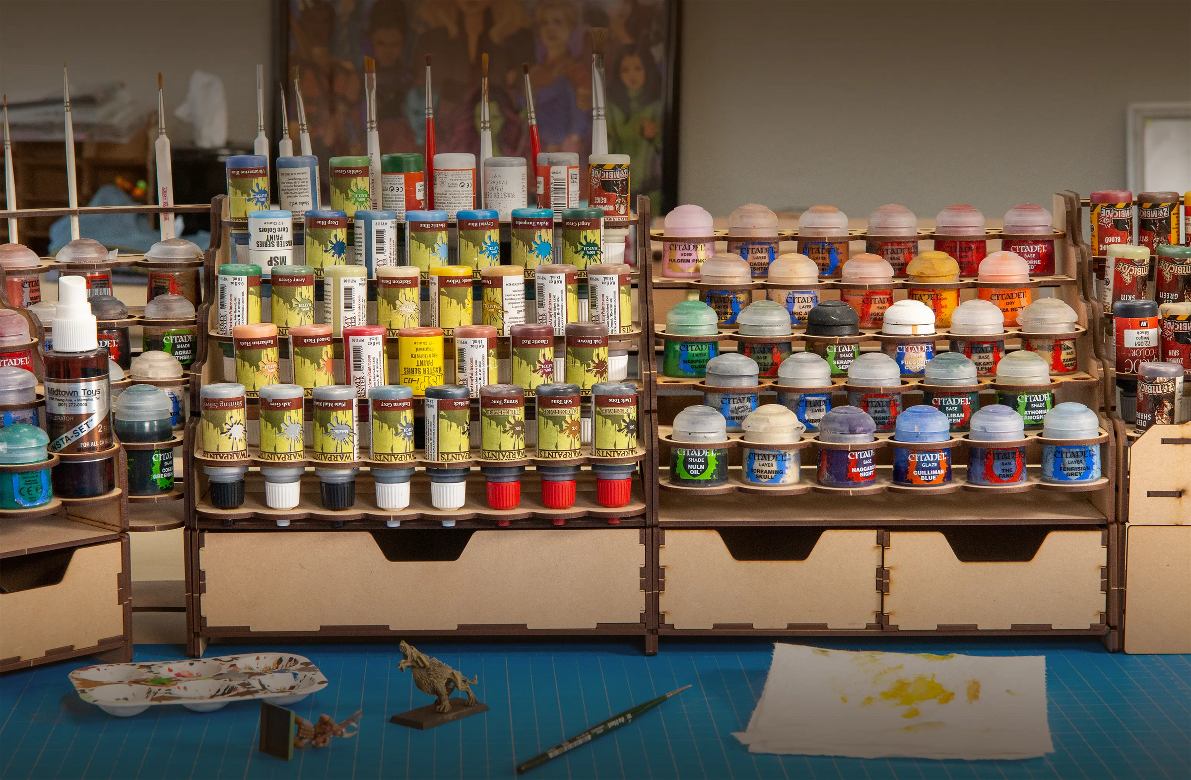 Paint storage rack for model painting, compatible with several vendors –  BluesharkStudio