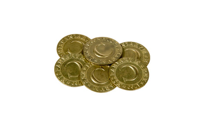 Pirate Doubloons Themed Gaming Coins - Jumbo 35mm (6-Pack)