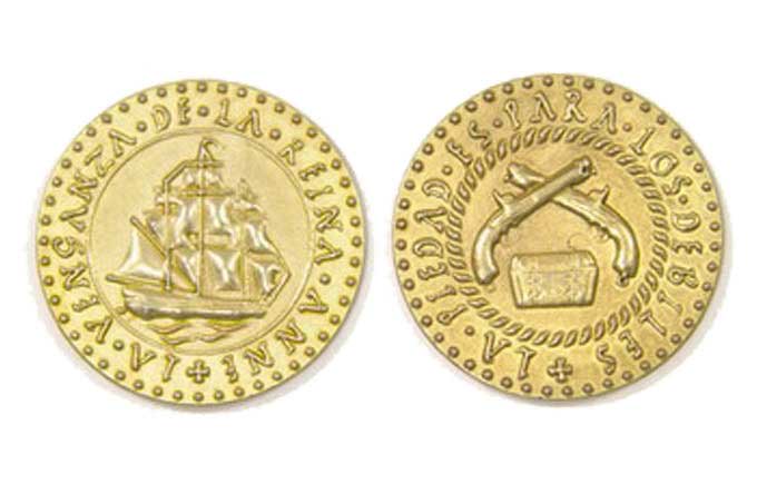 Pirate Ships Themed Gaming Coins - Jumbo 35mm (6-Pack)