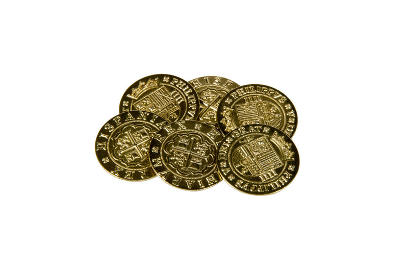 Pieces of Eight Themed Gaming Coins - Jumbo 35mm (6-Pack)