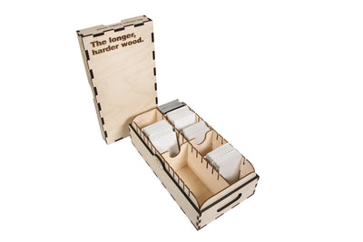 High Capacity Card Case -2 Row- Engraved - The Longer, Harder Wood