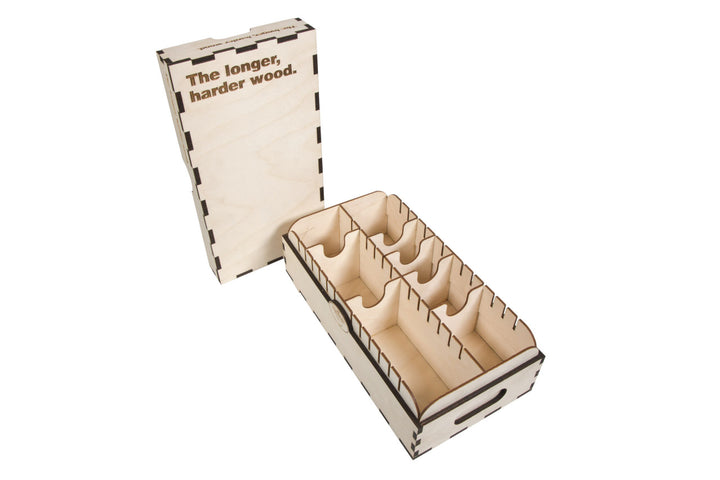 High Capacity Card Case -2 Row- Engraved - The Longer, Harder Wood
