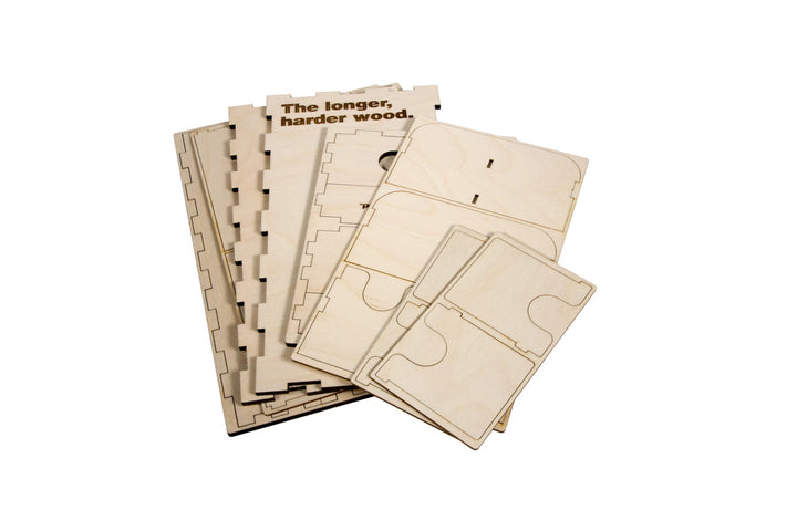 High Capacity Card Case -2 Row- Engraved - The Longer, Harder Wood