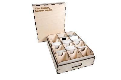 High Capacity Card Case -3 Row- Engraved -The Longer, Harder Wood