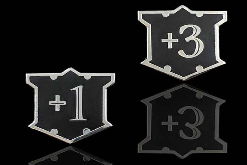Loyal Shield Counters Metal Loyalty and Armor Token Set - Silver (5)