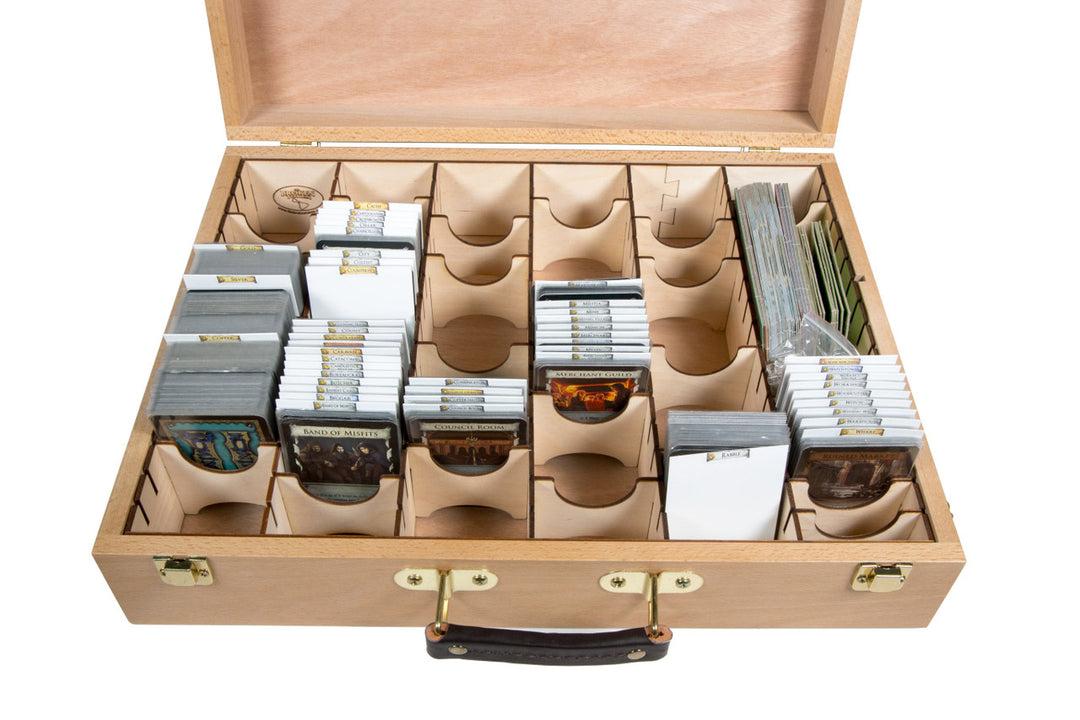 Wooden Artist Case with Euro Card Organizer